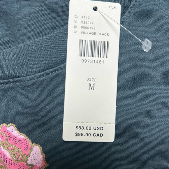 Anthropologie NWT Oversized Grateful Dead Women's Black Graphic Top - Picture 5 of 8